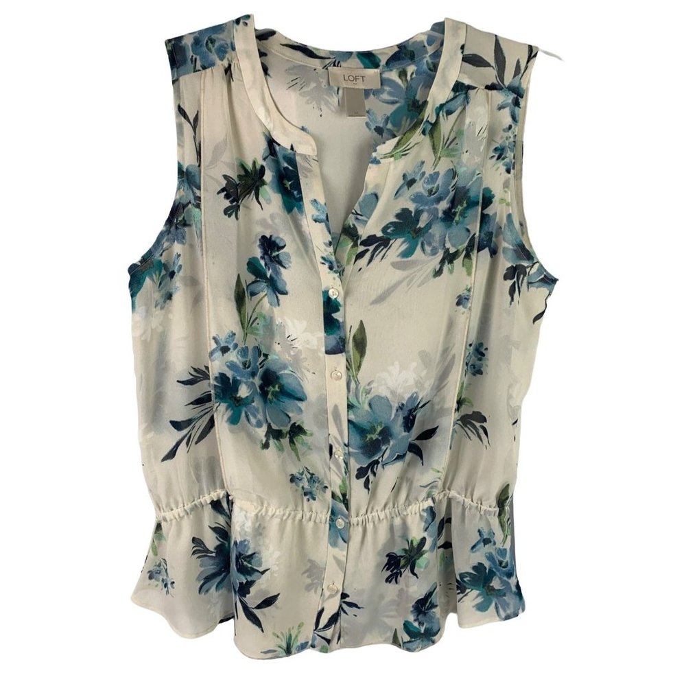 Ann Taylor Loft Floral Top Medium